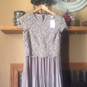 NWT H&M gray lace dress